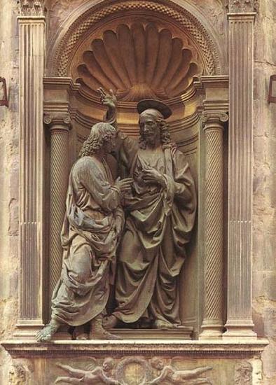 Andrea della Verrocchio Christ and Doubting Thomas Spain oil painting art